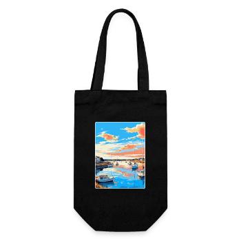 Poole Harbour England Uk Vintage Reiseposter WPA - Geschenkbeutel für Flaschen - Schwarz - Vorne