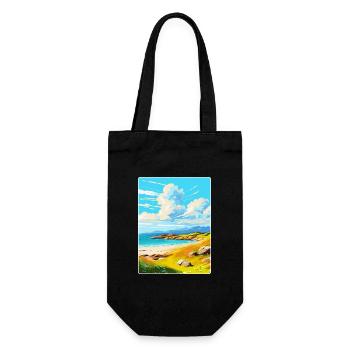 Isle Of Barra Scotland Uk Vintage Travel Poster - Gift Bag for Bottles - black - Front