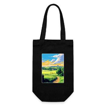 Cotswolds Angleterre Royaume-Uni Affiche de voyage vintage WPA Art - Sac à bouteille - noir - Devant