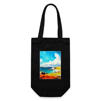 Shetland Écosse Royaume-Uni Affiche de voyage vintage WPA Art - Sac à bouteille - noir - Devant