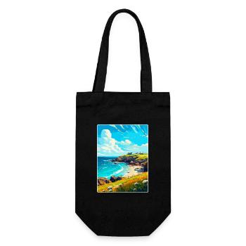 Cornwall England Uk Vintage Travel Poster Souvenir - Gift Bag for Bottles - black - Front