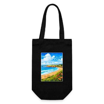 Carbis Bay Cornwall England Uk Travel Poster WPA - Gift Bag for Bottles - black - Front