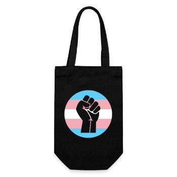 LGBTQ Pride Month - Fighting for Trans Equality - Gift Bag for Bottles - black - Front