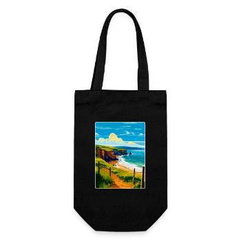Devon West Country Vintage Travel Poster Souvenir - Gift Bag for Bottles - black - Front