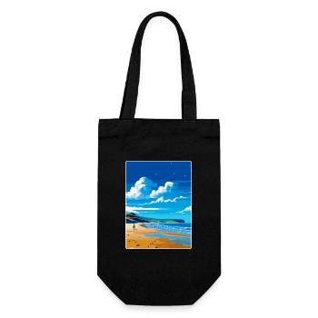 Croyde Beach Devon Vintage Reiseposter Souvenir - Geschenkbeutel für Flaschen - Schwarz - Vorne