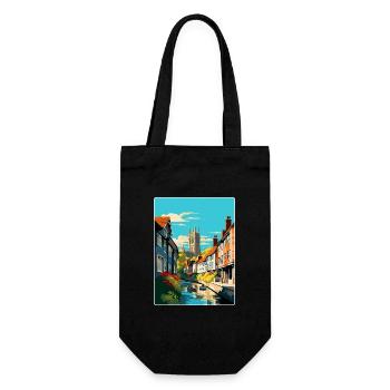 Canterbury England Uk Reiseposter Souvenir WPA - Geschenkbeutel für Flaschen - Schwarz - Vorne