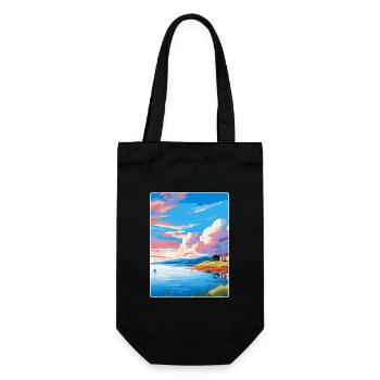 Isle Of Bute Scotland Uk Travel Poster Souvenir - Gift Bag for Bottles - black - Front
