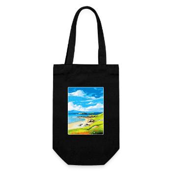 Isle Of Colonsay Scotland Uk Travel Poster WPA - Gift Bag for Bottles - black - Front