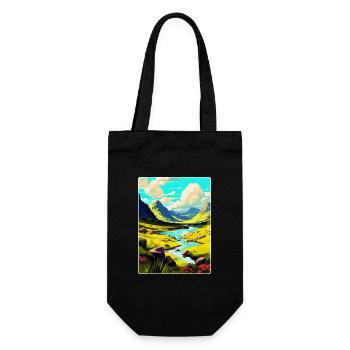 The Highlands Scotland Royaume-Uni Affiche de voyage souvenir - Sac à bouteille - noir - Devant