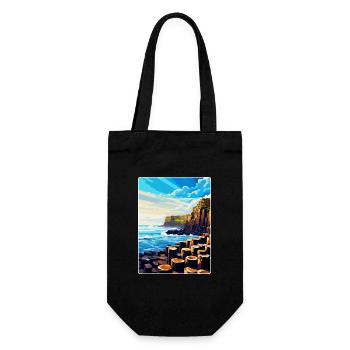 Giant Causeway Irland Uk Reise Poster Souvenir - Geschenkbeutel für Flaschen - Schwarz - Vorne