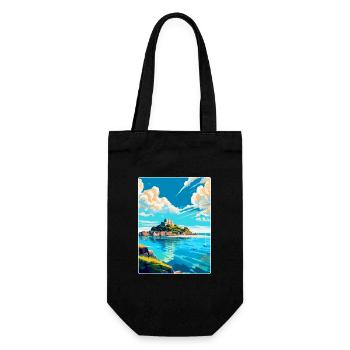 Penzance England Uk Vintage Reise Poster Souvenir - Geschenkbeutel für Flaschen - Schwarz - Vorne
