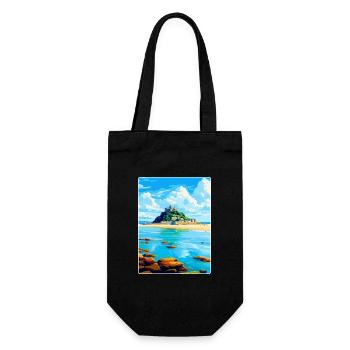 Marazion Cornwall England Uk Travel Poster WPA - Gift Bag for Bottles - black - Front