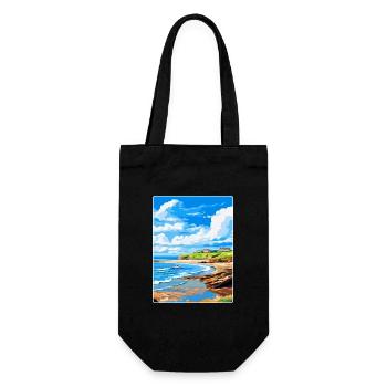 Bude Cornwall England Uk Travel Poster Souvenir - Gift Bag for Bottles - black - Front
