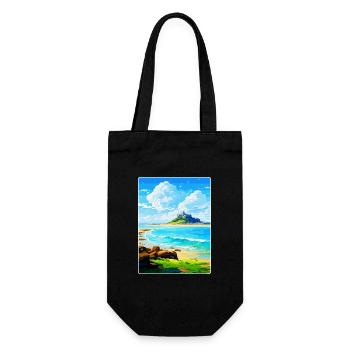 Marazion Cornwall England Uk Travel Poster WPA - Gift Bag for Bottles - black - Front