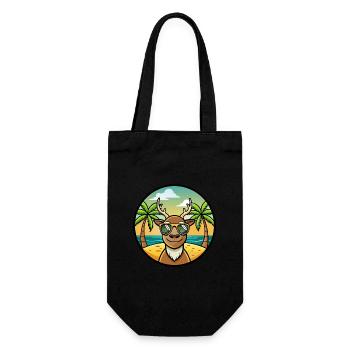 Hirsch Lustige Cartoon Sommer Strand Sonnenbrille Aufkleber - Geschenkbeutel für Flaschen - Schwarz - Vorne
