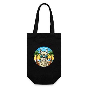 Alpaka Lustige Cartoon Sommer Strand Sonnenbrille Cool - Geschenkbeutel für Flaschen - Schwarz - Vorne
