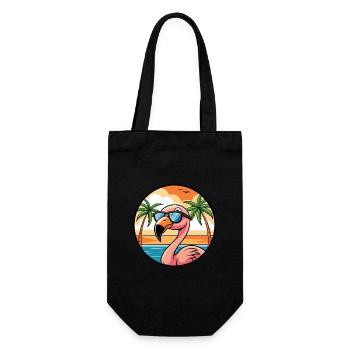 Flamingo Funny Cartoon Summer Beach Sunglasses - Gift Bag for Bottles - black - Front