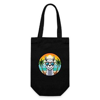 Llama Funny Cartoon Summer Beach Sunglasses Cool - Gift Bag for Bottles - black - Front