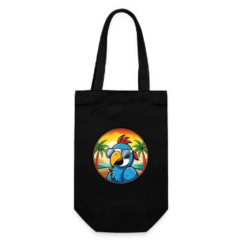 Papagei Lustige Cartoon Sommer Strand Sonnenbrille Cool - Geschenkbeutel für Flaschen - Schwarz - Vorne