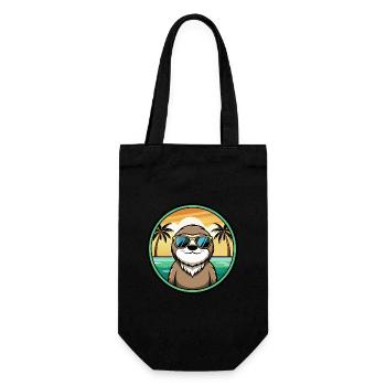Sloth Funny Cartoon Summer Beach Sunglasses Cool - Gift Bag for Bottles - black - Front