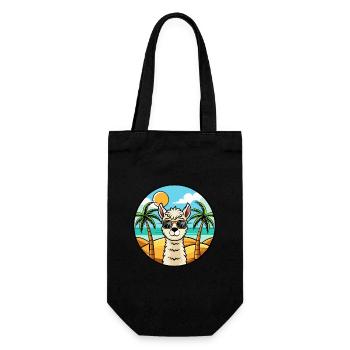 Alpaka Lustige Cartoon Sommer Strand Sonnenbrille Cool - Geschenkbeutel für Flaschen - Schwarz - Vorne