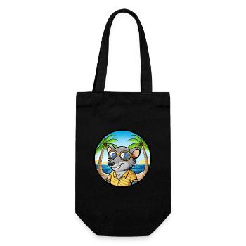 Ratte Lustige Cartoon Sommer Strand Sonnenbrille Aufkleber - Geschenkbeutel für Flaschen - Schwarz - Vorne