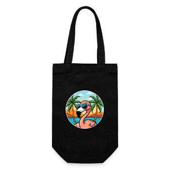 Flamingo Funny Cartoon Summer Beach Sunglasses - Gift Bag for Bottles - black - Front