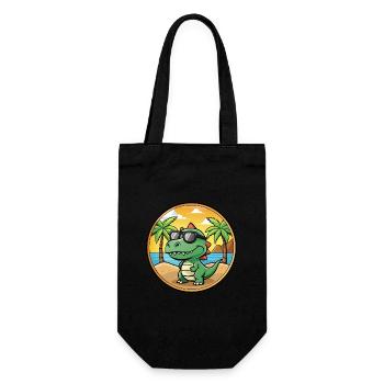 Dinosaurier Lustige Cartoon Sommer Strand Sonnenbrille - Geschenkbeutel für Flaschen - Schwarz - Vorne