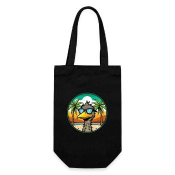 Emu Lustige Cartoon Sommer Strand Sonnenbrille Aufkleber - Geschenkbeutel für Flaschen - Schwarz - Vorne