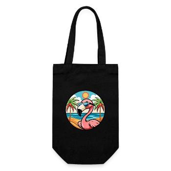 Flamingo Funny Cartoon Summer Beach Sunglasses - Gift Bag for Bottles - black - Front