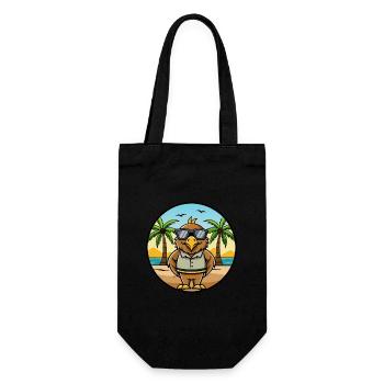 Hawk Lustige Cartoon Sommer Strand Sonnenbrille Aufkleber - Geschenkbeutel für Flaschen - Schwarz - Vorne