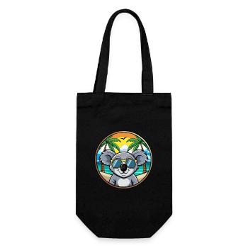 Koala Lustige Cartoon Sommer Strand Sonnenbrille Cool - Geschenkbeutel für Flaschen - Schwarz - Vorne