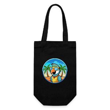 Papagei Lustige Cartoon Sommer Strand Sonnenbrille Cool - Geschenkbeutel für Flaschen - Schwarz - Vorne