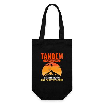 Tandem Paragliding Pilot Paraglider Adventures - Gift Bag for Bottles - black - Front