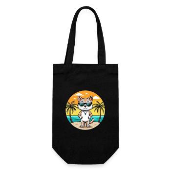 Burmilla Cat Breed Cartoon Lunettes de soleil Beach - Sac à bouteille - noir - Devant