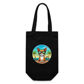 Abessinische Kurzhaarkatze Rasse Cartoon Sonnenbrille - Geschenkbeutel für Flaschen - Schwarz - Vorne