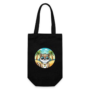 Ragamuffin Lunettes de soleil de dessin animé de race de chat plage - Sac à bouteille - noir - Devant