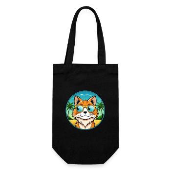 Maine Coon Cat Breed Cartoon Sunglasses Beach - Gift Bag for Bottles - black - Front