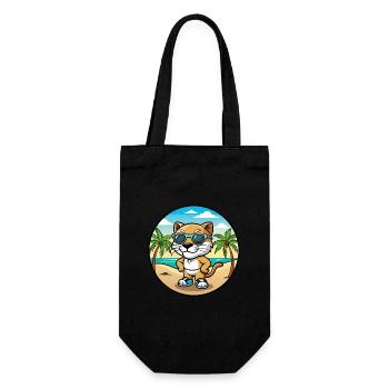 Baby Cat Breed Cartoon Sunglasses Beach - Gift Bag for Bottles - black - Front