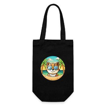 Donskoy Katzenrasse Cartoon Sonnenbrille Strand - Geschenkbeutel für Flaschen - Schwarz - Vorne