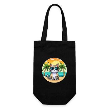 Amerikanische Kurzhaarkatze Rasse Cartoon Sonnenbrille - Geschenkbeutel für Flaschen - Schwarz - Vorne