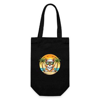 Lunettes de soleil de race de chat Mau arabe de plage - Sac à bouteille - noir - Devant