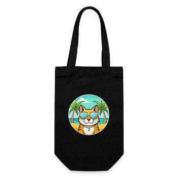 Lunettes de soleil brésiliennes à poil court de race de chat de dessin animé - Sac à bouteille - noir - Devant
