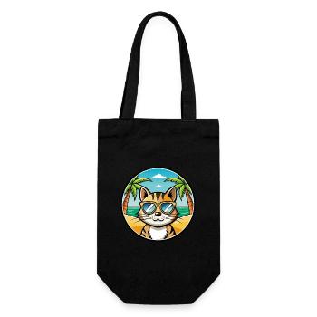 Lunettes de soleil de dessin animé de race de chat domestique plage - Sac à bouteille - noir - Devant