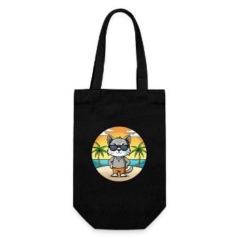 Javanais Race Dessin Animé Lunettes De Soleil Plage - Sac à bouteille - noir - Devant
