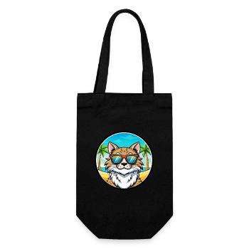 Maine Coon Cat Breed Cartoon Sunglasses Beach - Gift Bag for Bottles - black - Front
