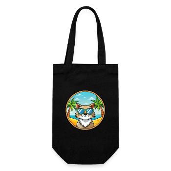 Siberian Cat Breed Cartoon Lunettes de soleil Beach - Sac à bouteille - noir - Devant