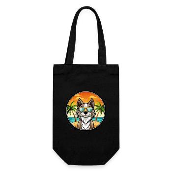 Alpine Spaniel Dog Breed Cartoon Sunglasses Beach - Gift Bag for Bottles - black - Front