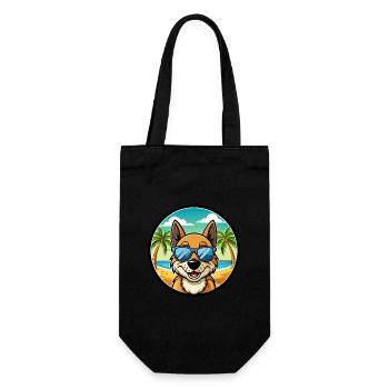 Alopekis Dog Breed Cartoon Sunglasses Beach - Gift Bag for Bottles - black - Front