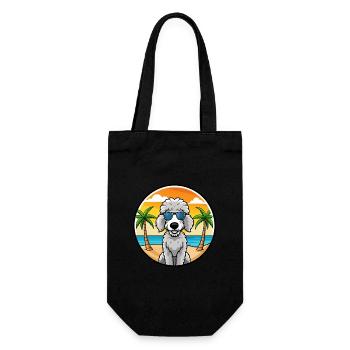 Bedlington Terrier Hunderasse Cartoon Sonnenbrille - Geschenkbeutel für Flaschen - Schwarz - Vorne